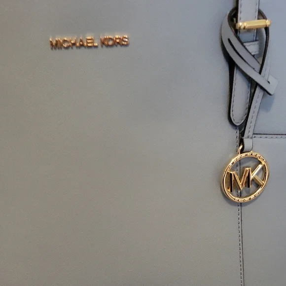 Michael Kors Light Blue Tote Bag - Picture 2 of 11